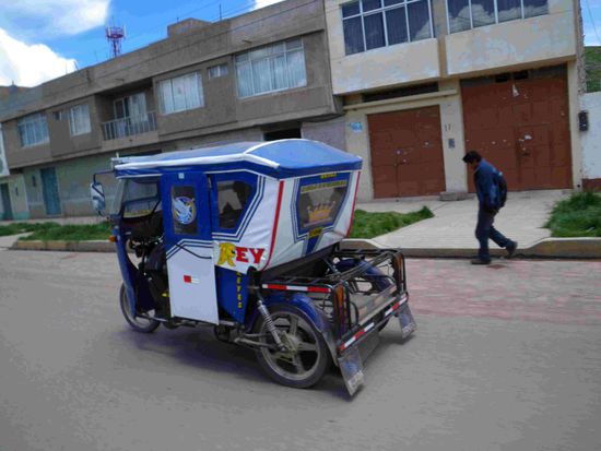 Mopedtaxi in Peru