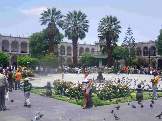Auf der Plaza von Arequipa