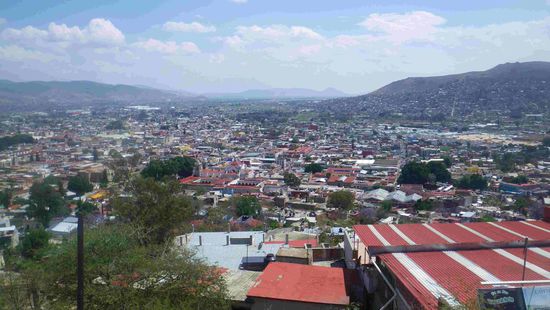 Der Blick von oben auf Oaxaca