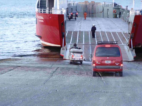 Auffahrt auf die Faehre
