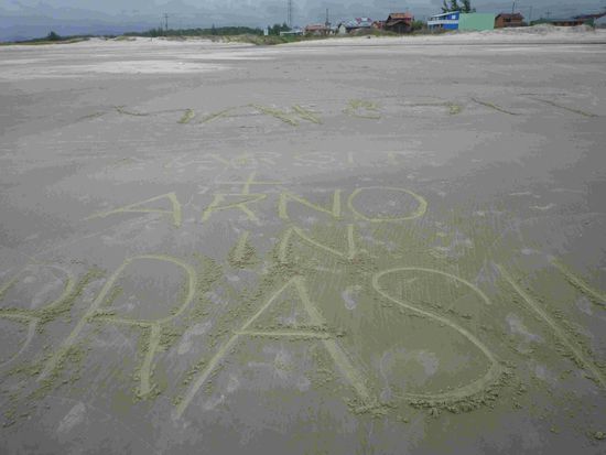 Wir haben versucht uns am Strand von Brasilien zu verewigen!