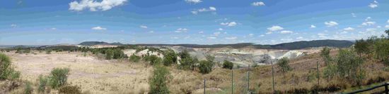 Blick auf das Minenareal