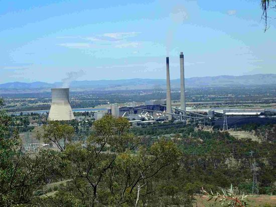 Das kalorische Kraftwerk wo die Kohle zu Energie verarbeitet wird