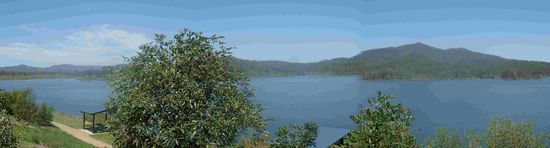 Blick auf den Stausee