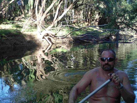 Paddeln in den Creek