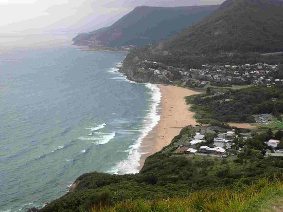 Blick auf den Strand von Wollongong