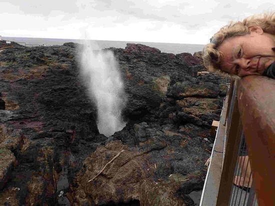 Hier kommt das Wasser aus dem hole - Loch