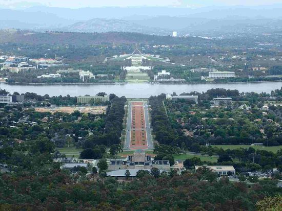 Die ANZAC Parade in Canberra