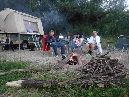 Lagerfeuer zum Wärmen