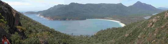 Blick in die berühmte Weinglass Bay