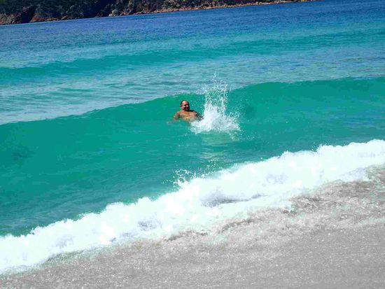 Und beim Schwimmen in der Bay