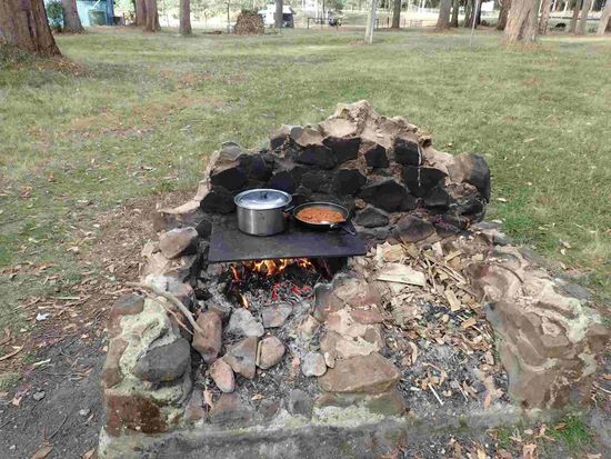 Und unsere Feuerstelle 