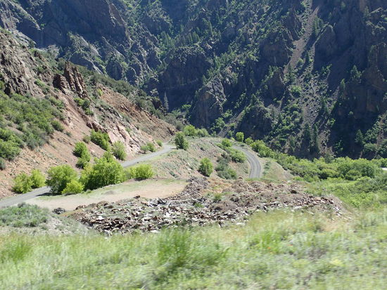 Da geht´s hinunter - natürlich ohne Hänger 