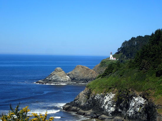 Der Blick zum Leuchtturm - auch schön