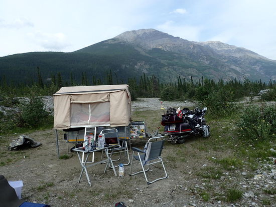 Unser Nachtquartier in der Schottergrube