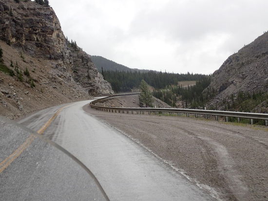 Los geht es bei Regen