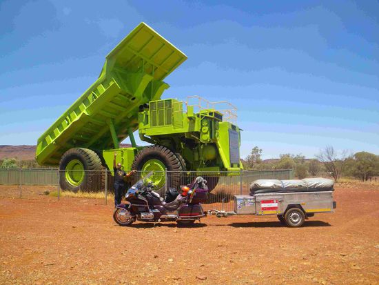 Ein ausgedienter Minentruck