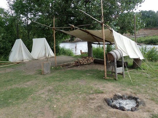 Die Zelt außerhalb des Forts