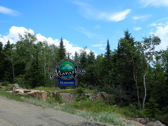 Auf dem Weg nach Marathon