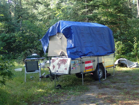 Unser Standplatz im Wald