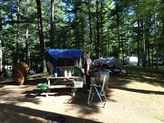 Unser Stellplatz am Campingplatz kurz nach Ottawa