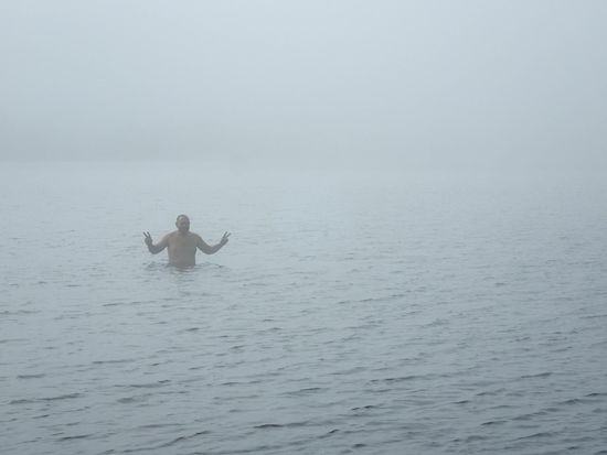 Schwimmen im Nebel - toll