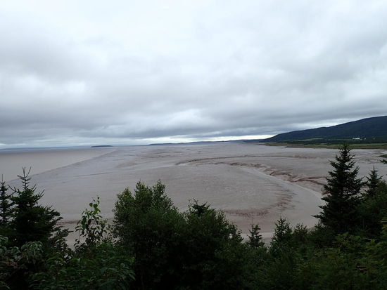 Ganz rechts der Strand - links der Wasserspiegel bei Ebbe