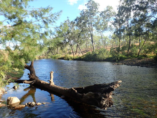 Vor Sonnenuntergang am Fluss