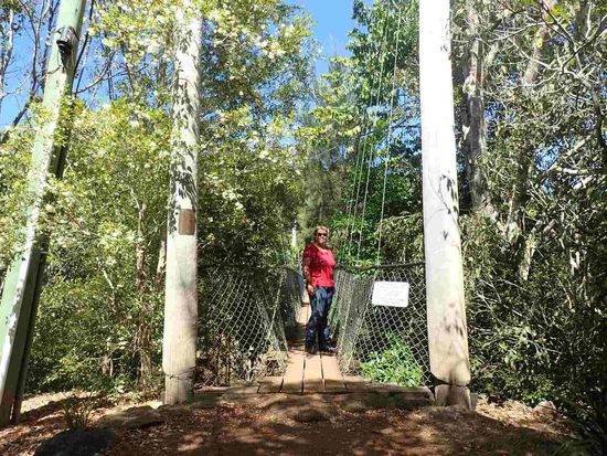 Auf der Hängebrücke
