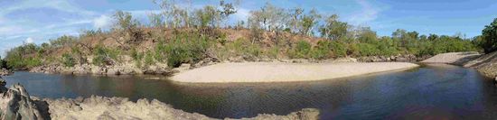 Panaromablick am Fluss