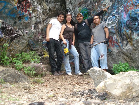 Die ganze Truppe - von links:
Juan, "Grandotta" (ich), Bernardo, Isidro
