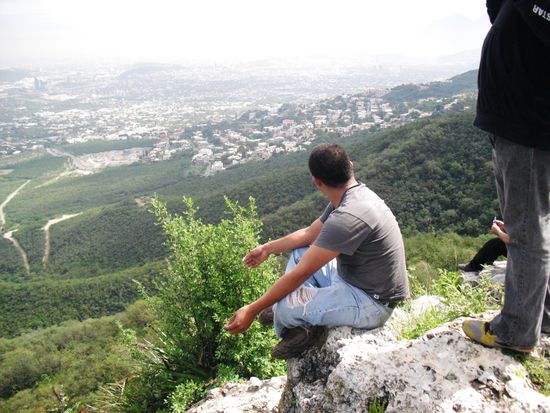 Oben angekommen. Allein das ist schon Lohn genug...