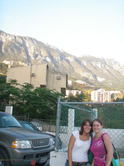 früh morgens mit Schwesterchen Christina