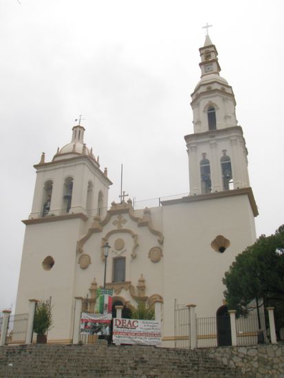 romantische Kirche in Santiago