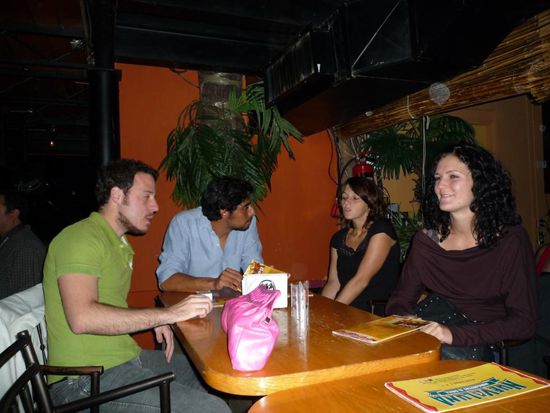 und danach in einer Bar