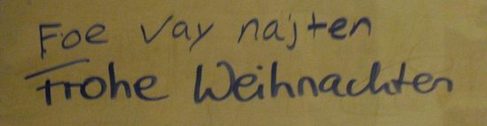 mexikanische Schreibweise für "Frohe Weihnachten" 