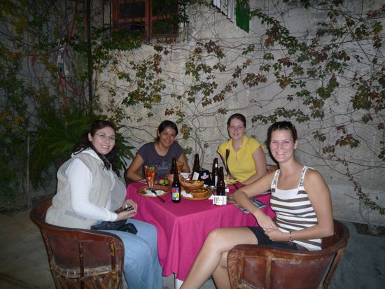 der Abend in einem gemütlichen Restaurant