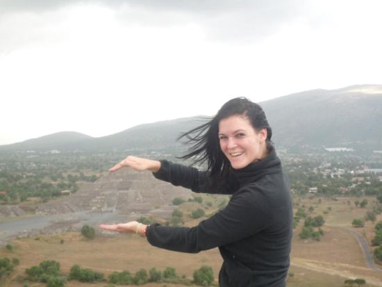 ...und hier schon oben. Die anderen Pyramiden sahen auf einmal sooo klein aus
