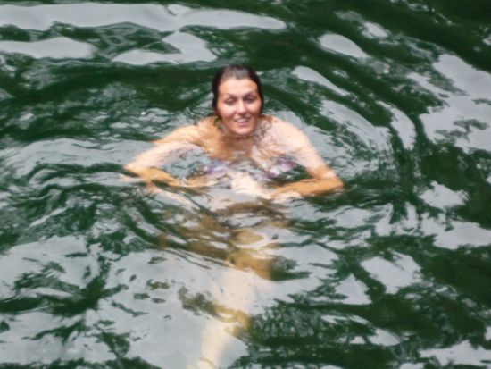 ...und Christina nach ihrem Sprung ins kalte Wasser 