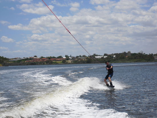 Verena beim Wakeboarden
