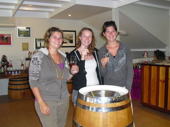 Danach auf dem Weingut bei der Weinprobe