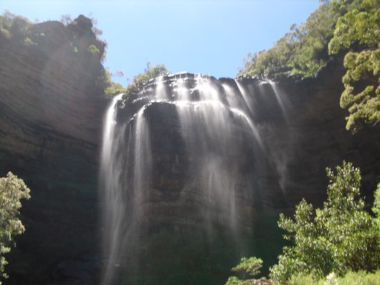 Ein atemberaubender Wasserfall in den Blue Mountains