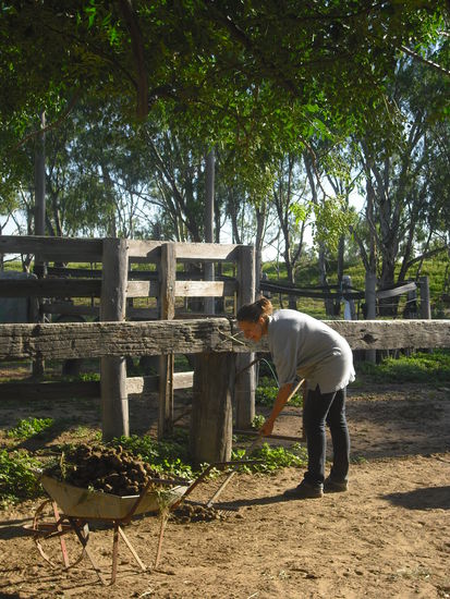 Elena bei unseren taeglichen Arbeit