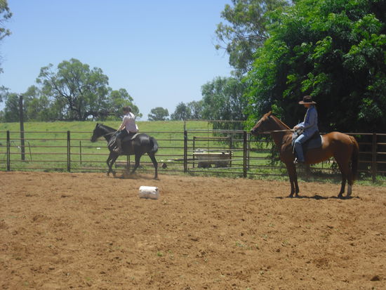 Yvette und ich beim reiten