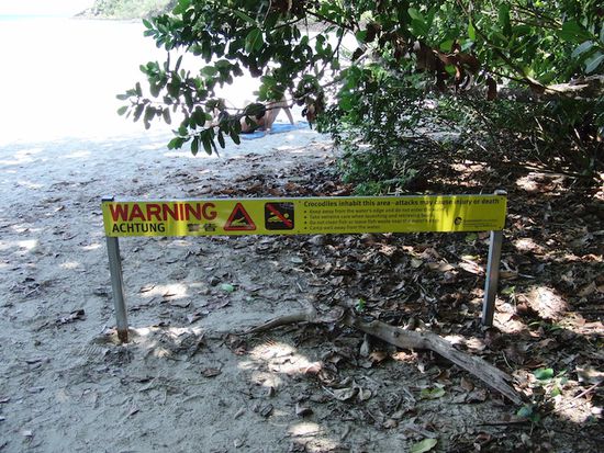 Diese Warnschilder findet man im Norden ueberall