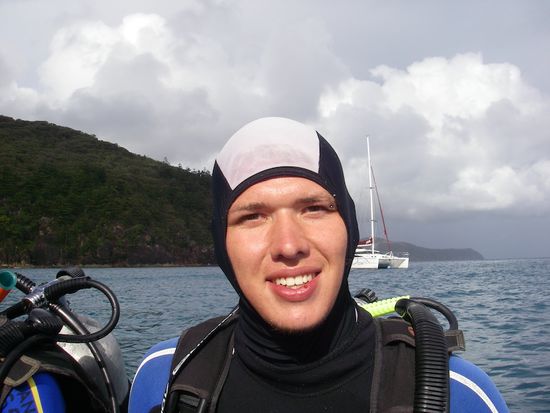 Steffen in voller Tauchmontur