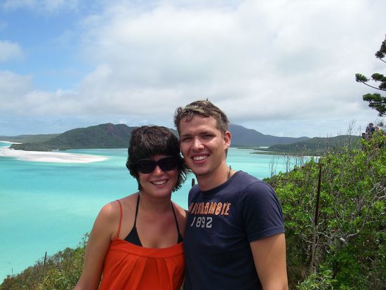 Das ist der Whitehavenbeach im Hintergrund