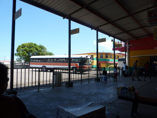 .....mit so einem Buss nach Punta Gorda (denkt biite daran ich habe noch nicht geschlafen und bitte denkt daran mir mal die Kilometer zu senden....dieser Bus stoppt ueberall wo Menschen winken und ich war voellig allein, kein Touri nur ich und die Belizer......