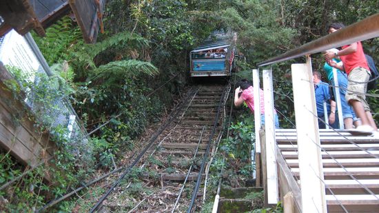 Die umfunktionierte Transportbahn der ehemaligen Kohlenmine - Indiana Jones laesst gruessen!