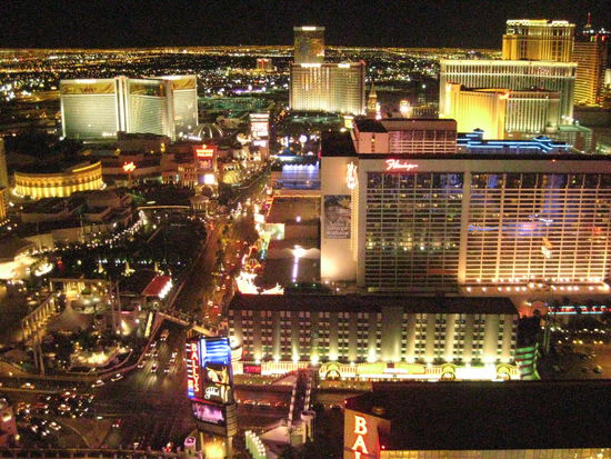 Blick vom Eifelturm über den südlichen "Strip" Las Vegas